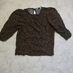 Zara Leopard Print Blouse